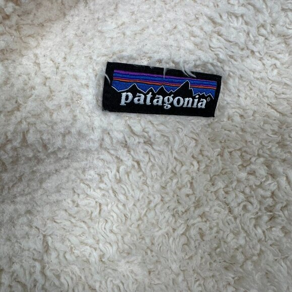 Patagonia Los Gatos 1/4 Zip Fleece Jacket Women's Small White Pile Fuzzy Hiking - Picture 3 of 9